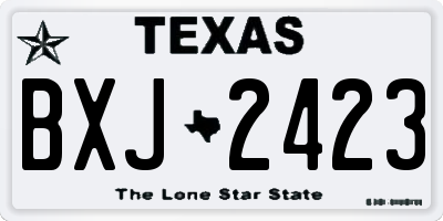 TX license plate BXJ2423