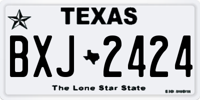 TX license plate BXJ2424