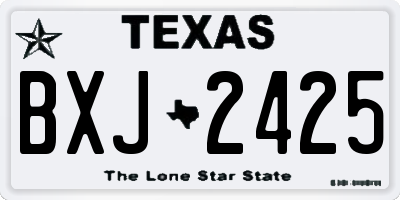 TX license plate BXJ2425