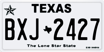 TX license plate BXJ2427
