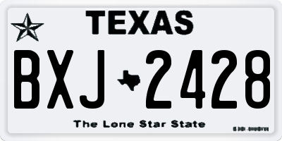 TX license plate BXJ2428