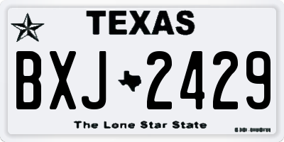 TX license plate BXJ2429