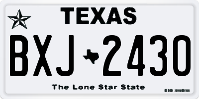 TX license plate BXJ2430