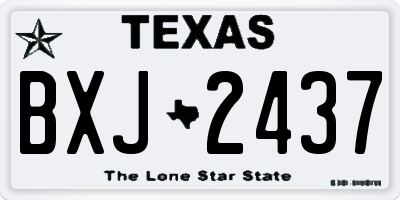 TX license plate BXJ2437