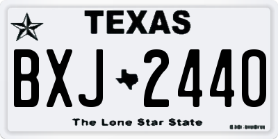 TX license plate BXJ2440