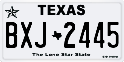 TX license plate BXJ2445