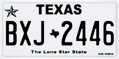 TX license plate BXJ2446