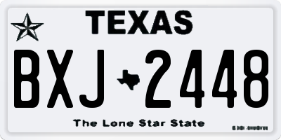 TX license plate BXJ2448