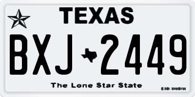TX license plate BXJ2449