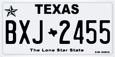 TX license plate BXJ2455