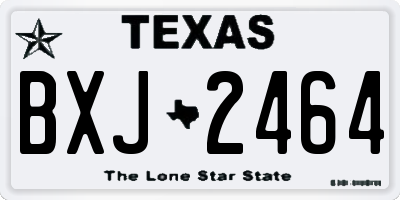 TX license plate BXJ2464