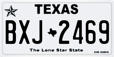 TX license plate BXJ2469