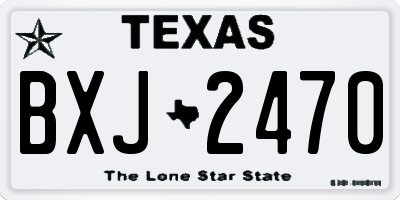 TX license plate BXJ2470