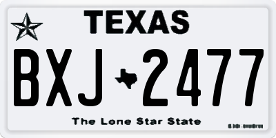 TX license plate BXJ2477