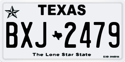 TX license plate BXJ2479