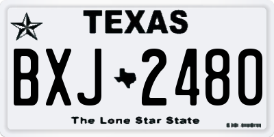 TX license plate BXJ2480