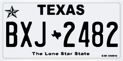 TX license plate BXJ2482