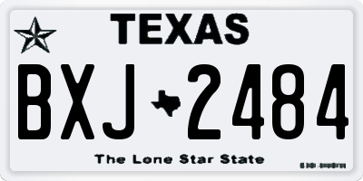 TX license plate BXJ2484