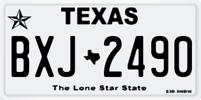 TX license plate BXJ2490
