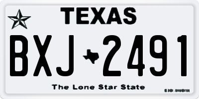 TX license plate BXJ2491