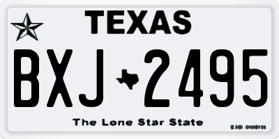 TX license plate BXJ2495