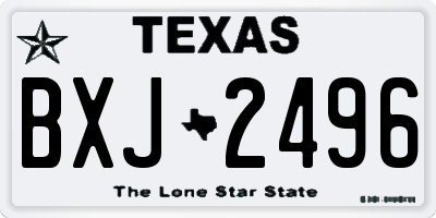 TX license plate BXJ2496