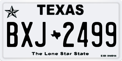 TX license plate BXJ2499