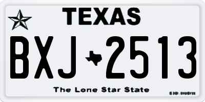 TX license plate BXJ2513