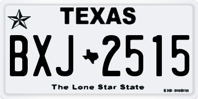 TX license plate BXJ2515
