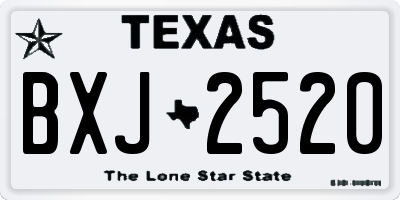 TX license plate BXJ2520