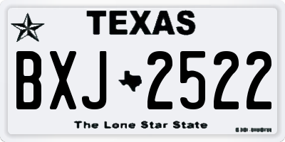 TX license plate BXJ2522