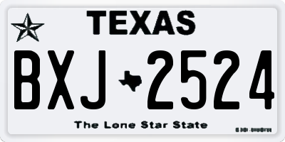 TX license plate BXJ2524