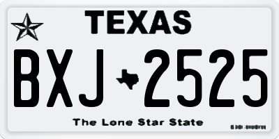 TX license plate BXJ2525