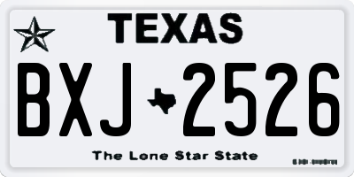 TX license plate BXJ2526