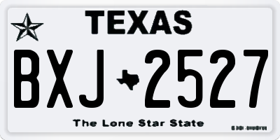 TX license plate BXJ2527