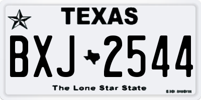 TX license plate BXJ2544