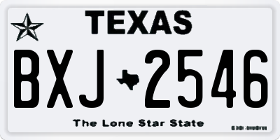 TX license plate BXJ2546