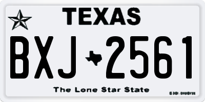 TX license plate BXJ2561
