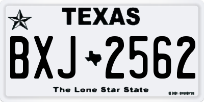 TX license plate BXJ2562