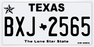 TX license plate BXJ2565