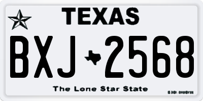 TX license plate BXJ2568