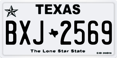 TX license plate BXJ2569