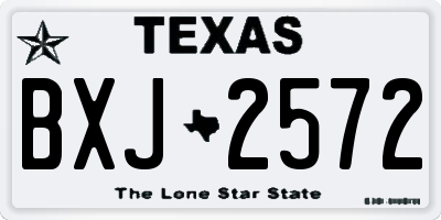 TX license plate BXJ2572