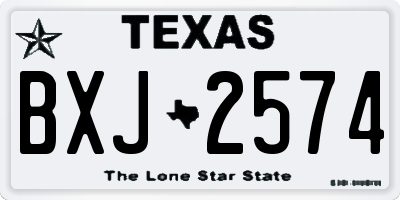 TX license plate BXJ2574