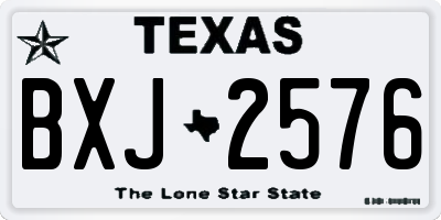 TX license plate BXJ2576