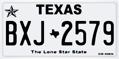 TX license plate BXJ2579