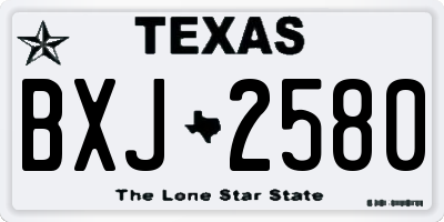TX license plate BXJ2580