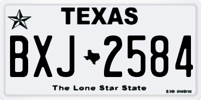 TX license plate BXJ2584