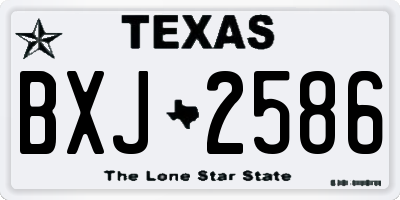 TX license plate BXJ2586