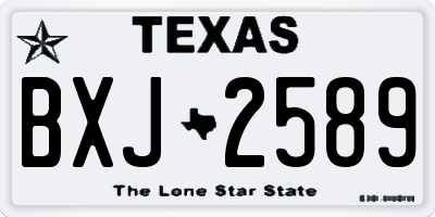 TX license plate BXJ2589